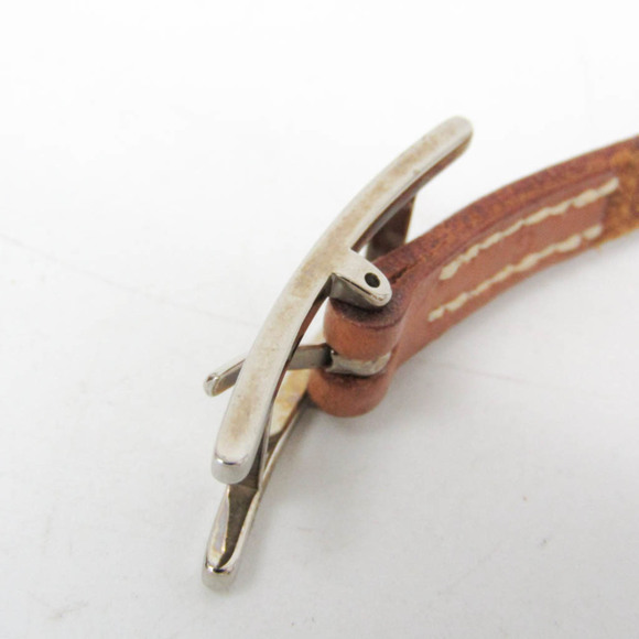 Hermes Hapi Choker Leather,Metal No Stone Bangle Silver,Black